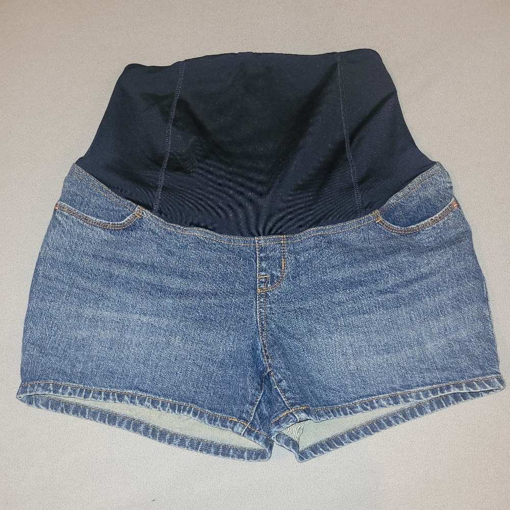 Ingrid & Isabel Maternity Denim Blue Shorts